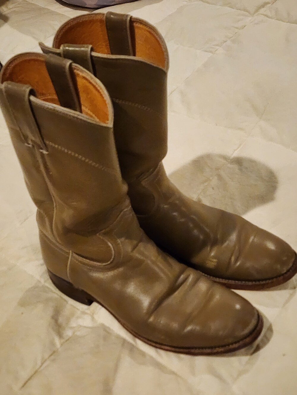 Womens Vintage Justin Ropers 6½b Toupe